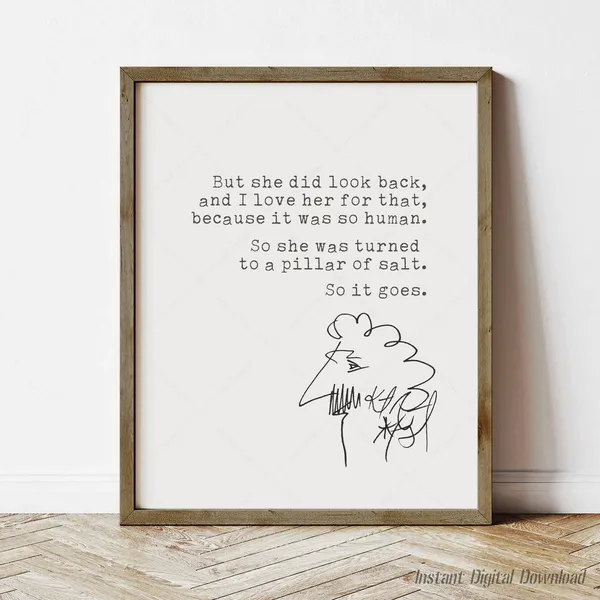 Kurt Vonnegut Quote, Slaughterhouse Five Poster