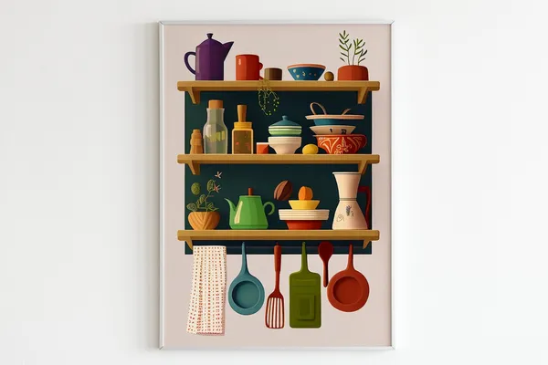 Kitchen Supplies Art Kitchen Wall Art Poster