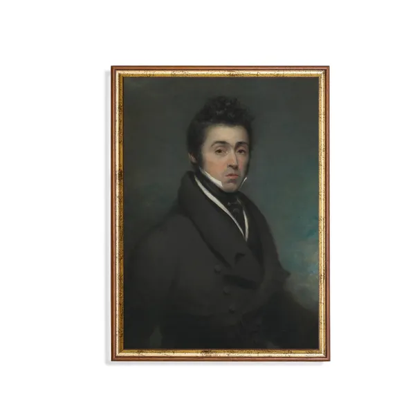 Vintage Gentleman Portrait, Moody Rustic Art Print