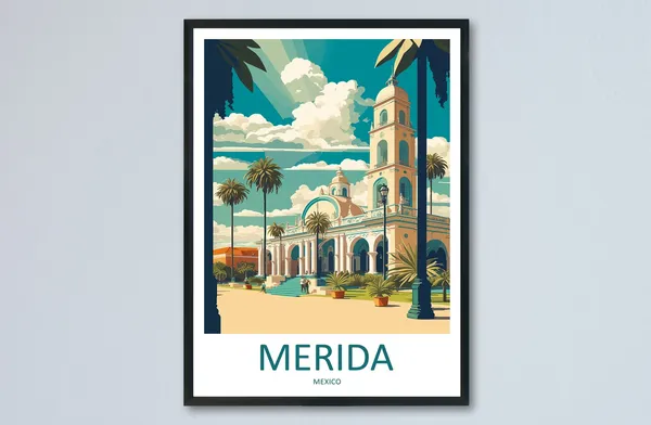 Merida Travel Poster, Home Wall Decor