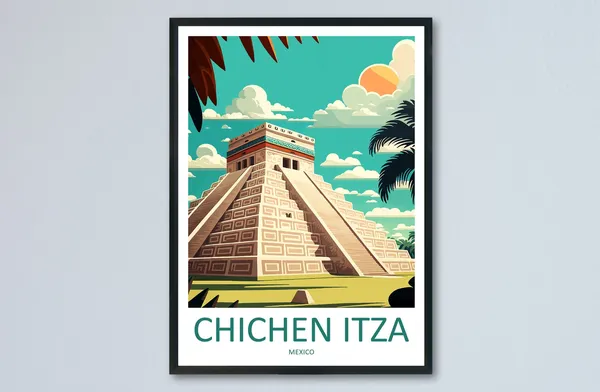 Chichen Itza Travel Poster, Travel Poster