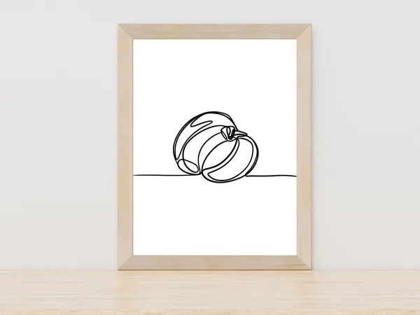 Wedding Ring Line Art, Anniversary Wall Art Print