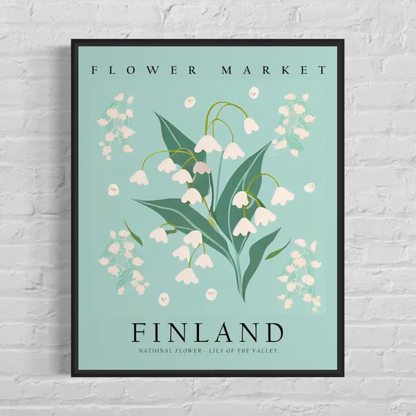 Finland National Flower Lily Of The Valley Art Print