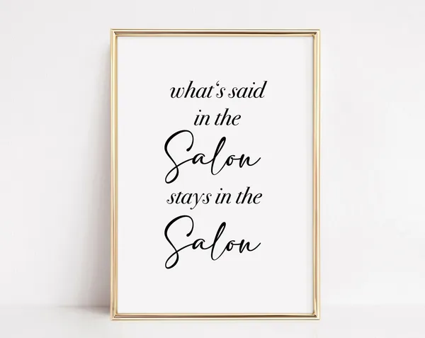 Funny Nail Salon Typography Print for Nail Tech Decor