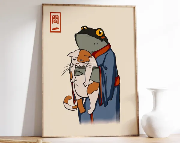 Matsumoto Hoji Frog Vintage Art Print Poster