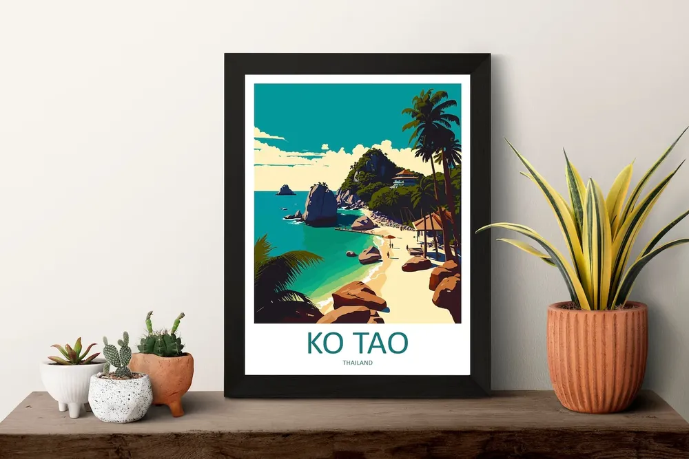 Ko Tao Travel Poster, Thailand Wall Art - Image 3