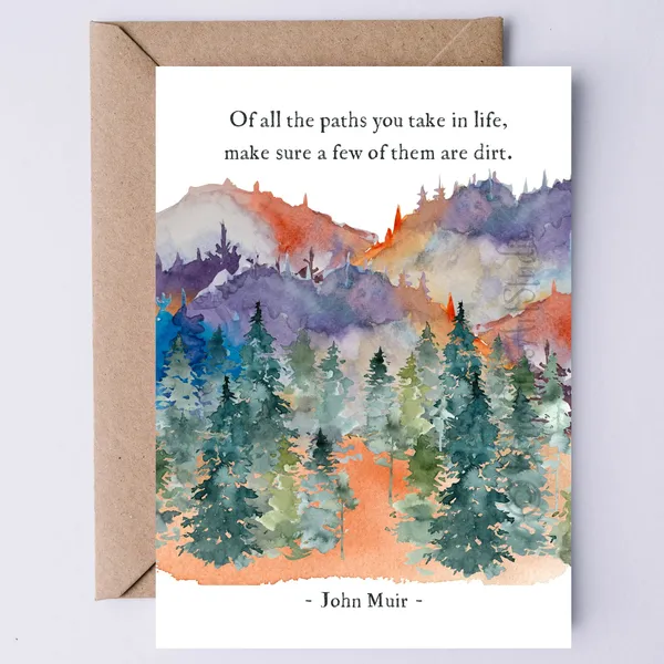 John Muir Quote Art Print, Retirement Graduation Birthday
