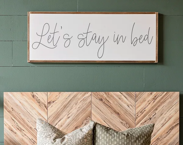 Lets Stay In Bed Bedroom Wall Decor Poster Print