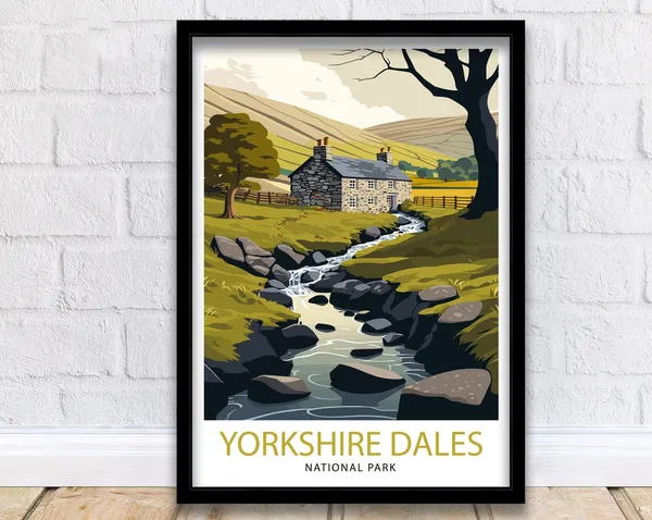 Yorkshire Dales Travel Poster, National Park Art