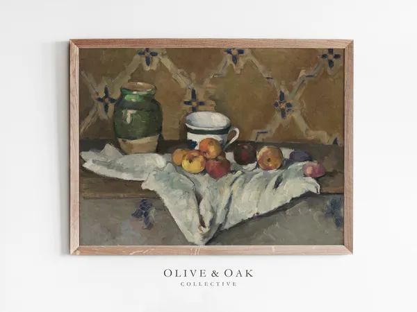 Vintage Still Life Painting, Kitchen Decor Art Print