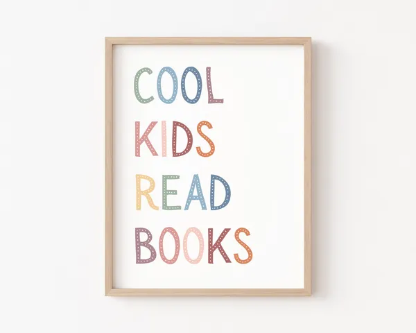 Cool Kids Read Books Boho Classroom Decor Art Print
