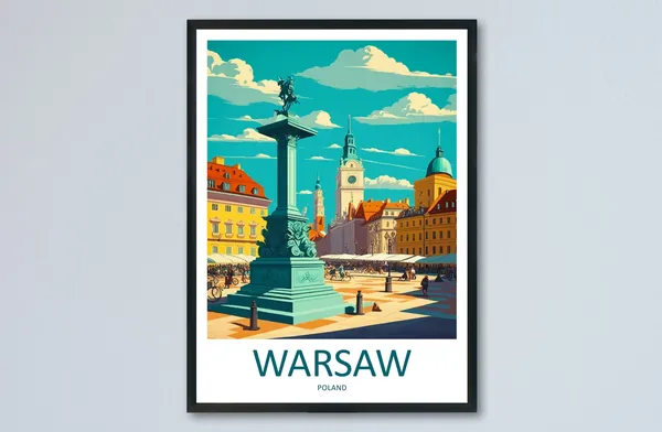Warsaw Cityscape Art Print, European City Decor
