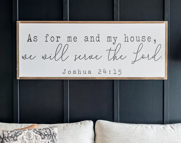 As For Me And My House Scripture Art Print, Joshua 24:15