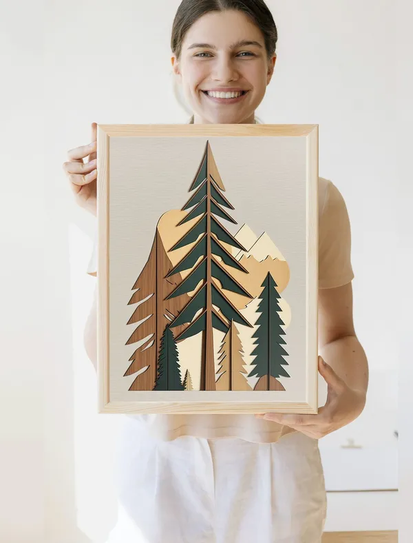 Mountain Nature Print, Vintage Cabin Decor