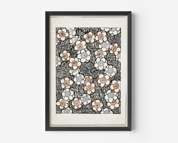 Vintage Floral Abstract Flowers Botanical Poster Print