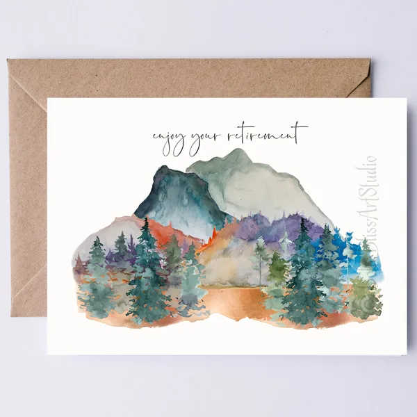 Retirement Card, Nature Greeting Card for Tree Huggers