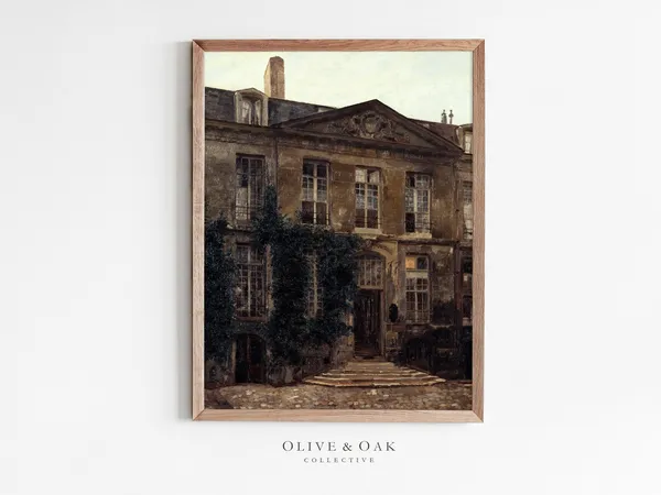 French Architecture Painting, Parisian Wall Art