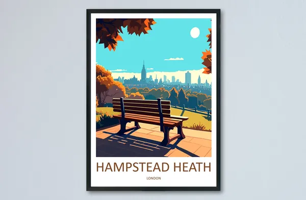 Hampstead Heath London Skyline Art Print