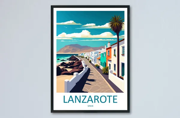 Lanzarote Travel Print, Spain Wall Art Poster