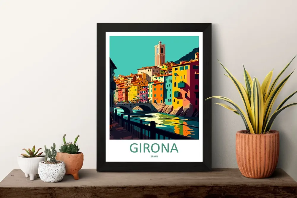 Girona Travel Poster, Spain Wall Art - Image 3