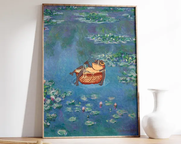 Matsumoto Hoji Frog Poster, Vintage Japanese Art Print