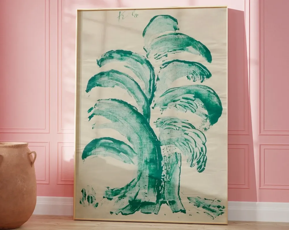 Palm Tree Painting, Paul Klee Vintage Art Deco Print