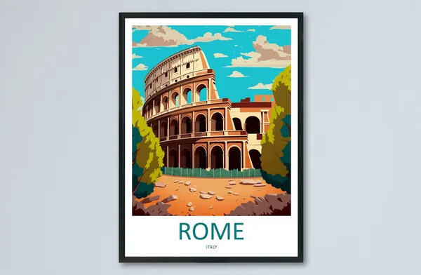 Rome Travel Print, Italy Wall Art Decor
