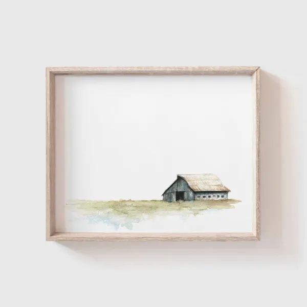Barn No 2 Art Print, Modern Farmhouse Decor