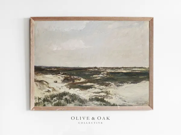 Vintage Coastal Landscape Art Print