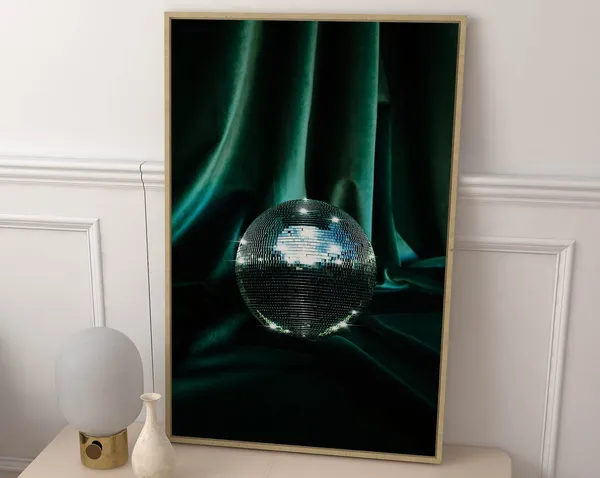 Disco Ball Decor Groovy Retro Poster Print