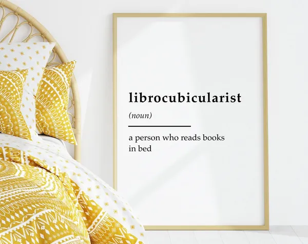 Reading Definition Quote Art Print, Bookish Gift