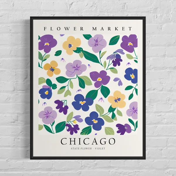 Chicago Illinois Wild Flower Market Art Print