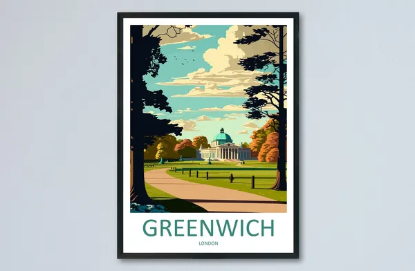 Greenwich Park Travel Poster, London Wall Art