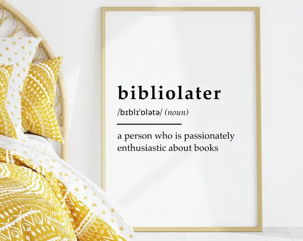 Bibliolater Literary Wall Art, Bookish Poster Print