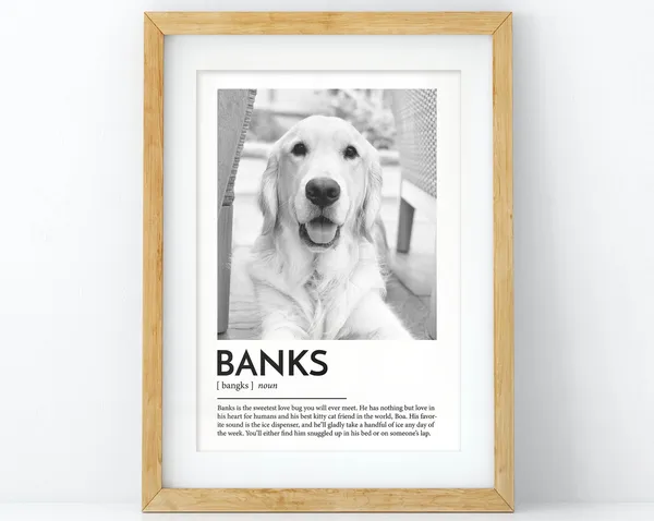 Custom Pet Portrait Art Print, Memorial Gift