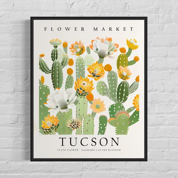 Tucson Arizona Flower Market Art Print