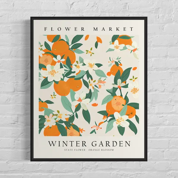 Winter Garden Florida Flower Market Art Print