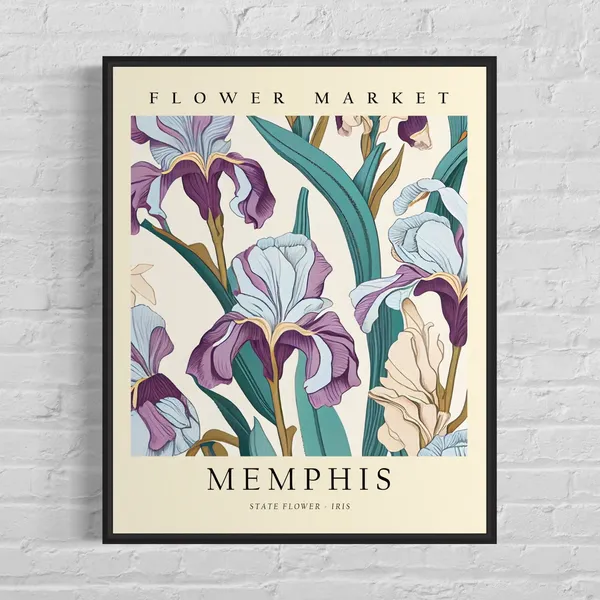 Memphis Tennessee Flower Market Art Print
