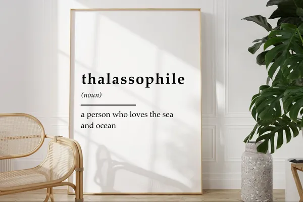 Thalassophile Ocean Quote Art Print