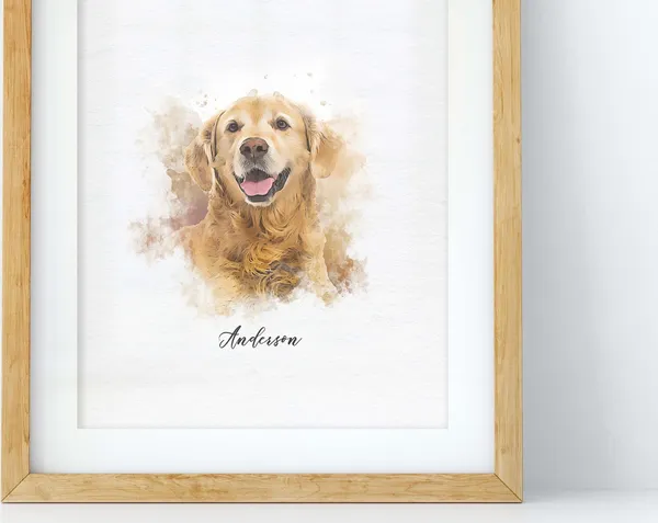 Custom Pet Portrait Pet Memorial Art Print