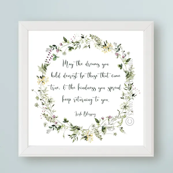Irish Blessing, Ireland Wedding Gift Art Print