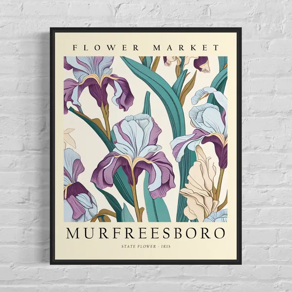 Murfreesboro Tennessee Flower Market Art Print