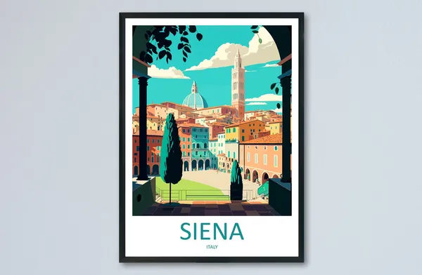 Siena, Italy Travel Poster, European Place Print
