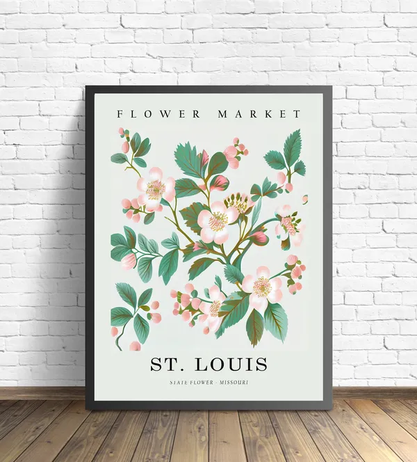 St Louis Missouri Wild Flower Market Art Print