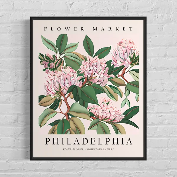 Philadelphia Mountain Laurel Botanical Art Print