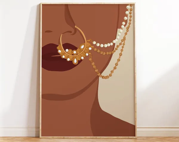 Desi Art Indian Wall Art, South Asian Woman