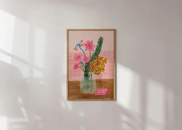 Flower In A Vase Still Life Art Print