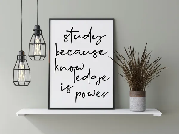 Knowledge Is Power Motivational Dorm Decor Art Print