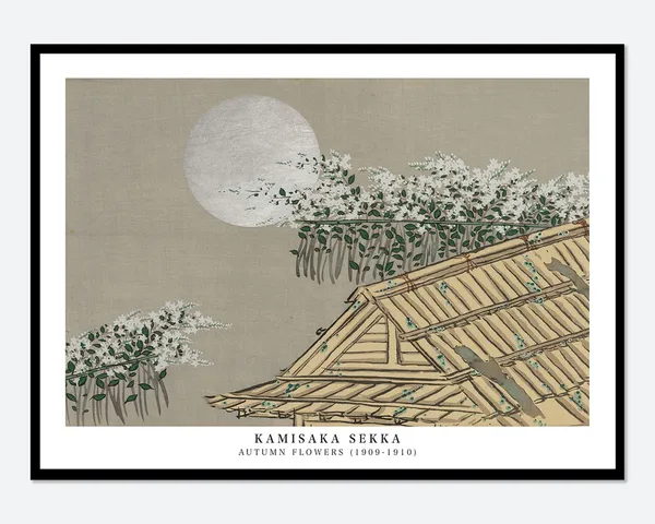 Kamisaka Autumn Flowers Vintage Japanese Woodblock Art Print