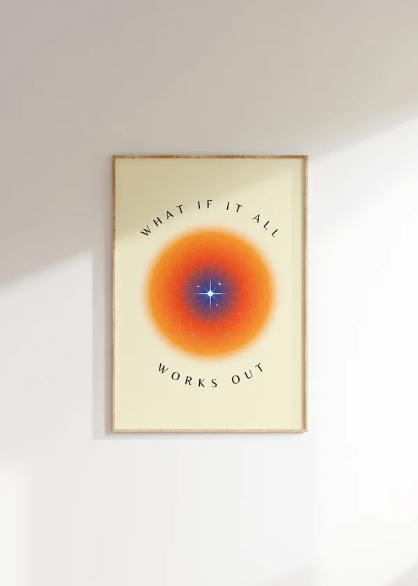 What If It All Works Out Positive Mindset Poster